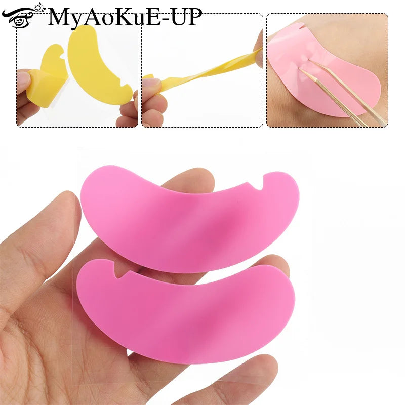 1 Pair Reusable Silicone Eyelash Pad Lash Extension Patches U-Shaped Design Eyelashes Lift Gel Eye Pads Beauty Makeup Tools