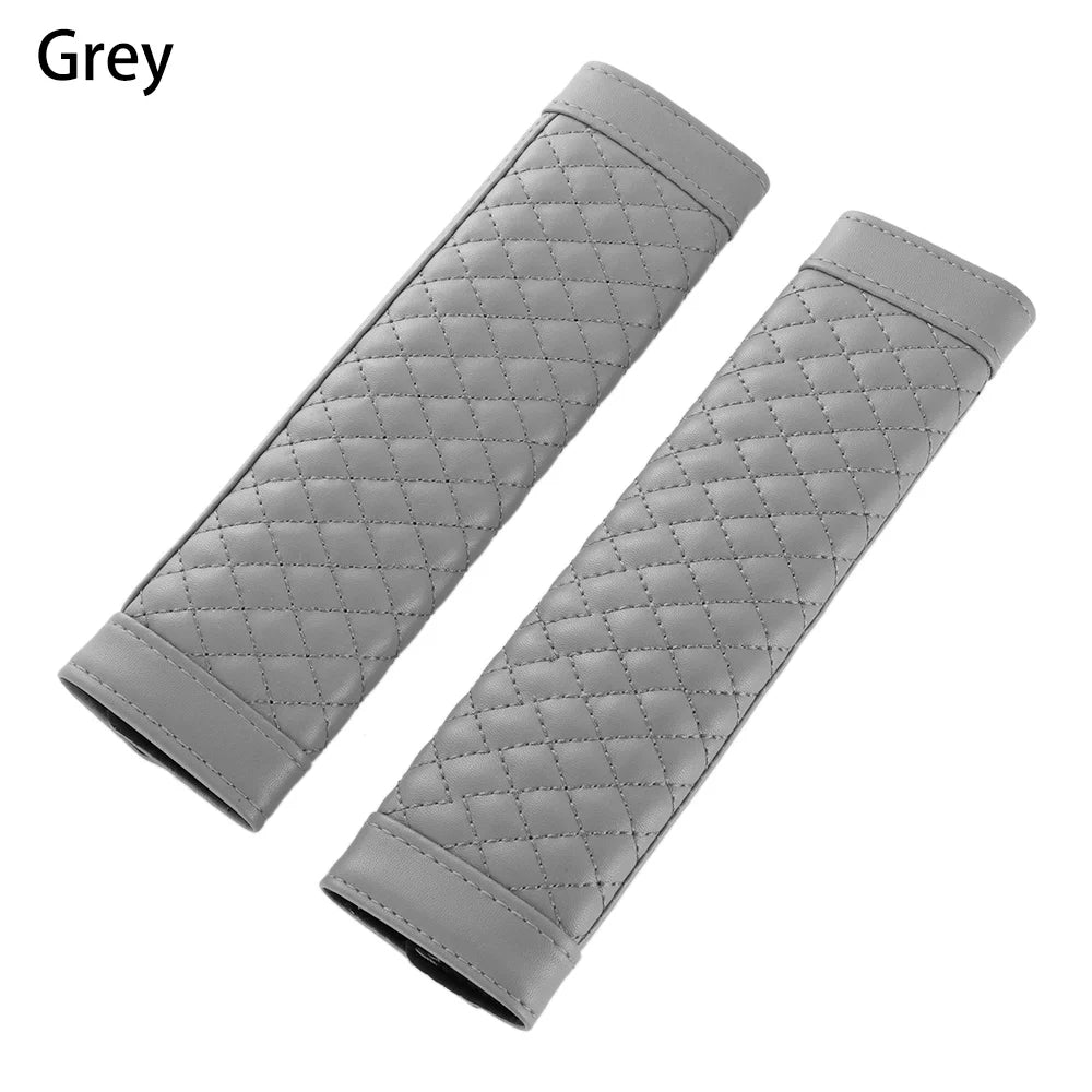 2Pcs Car Safety Seat Belt Cover Universal PU Leather Car Seat Belt Case Protector Shoulder Strap Pads Auto Interior Accessories