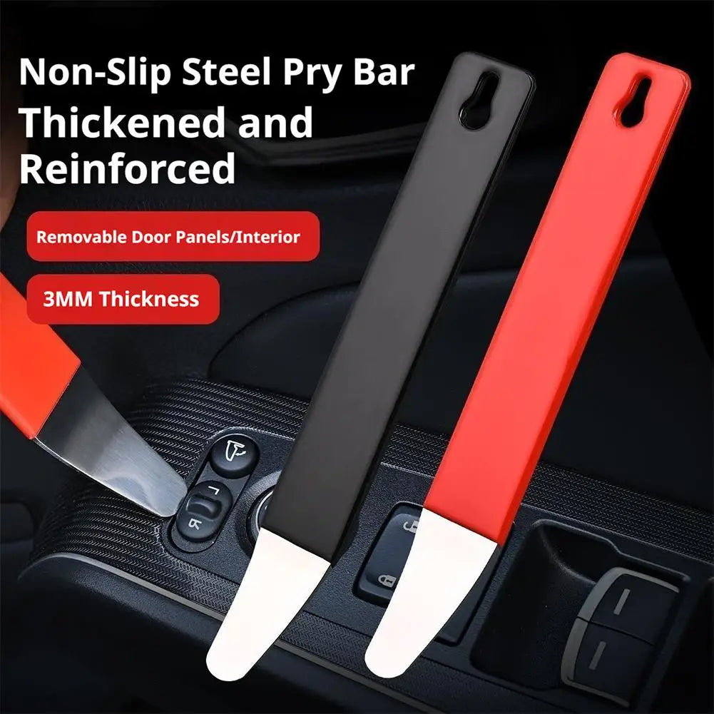 Car Trim Removal Tool Stainless Steel Pry Board For Door Panel Audio Radio Fastener Remover Automotive Repair Parts 1Pcs