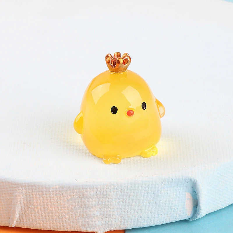 Cute Luminous Chicks Car Ornaments Creative Car Interior Toys Decorations Mini Chicken Decor Ornament Accessories
