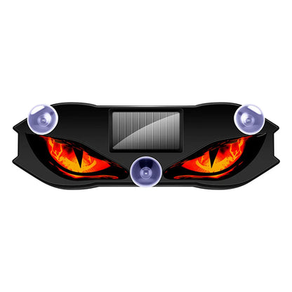 1pc Universal LED Car Demon Eye Light Solar-powered Flashing Warning Light Dynamic Decorative Lamp Safety Vehicle Signal Lights