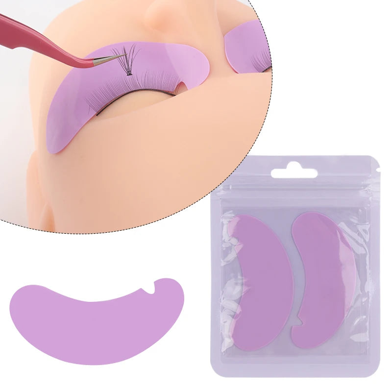 1 Pair Reusable Silicone Eyelash Pad Lash Extension Patches U-Shaped Design Eyelashes Lift Gel Eye Pads Beauty Makeup Tools