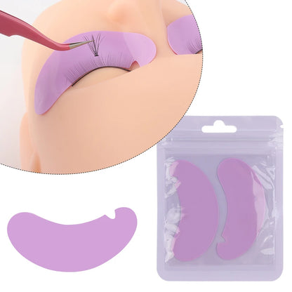 1 Pair Reusable Silicone Eyelash Pad Lash Extension Patches U-Shaped Design Eyelashes Lift Gel Eye Pads Beauty Makeup Tools