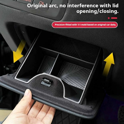 Car Under Driver Storage Box Silicone Driver Storage Box Organizer Tray For BMW X5 G05 2019-2026 Interior Accessories
