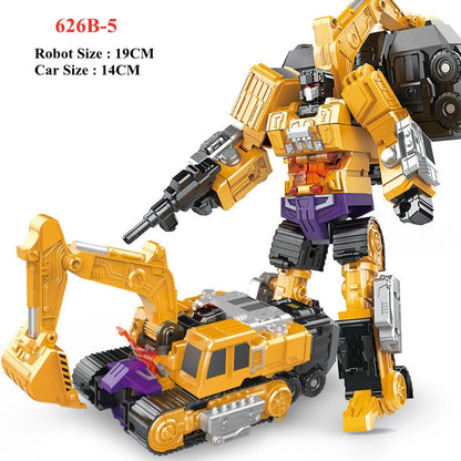 Jinjiang 6 IN 1 Devastator Classic Toys Cool Transformation Action Figure KO GT Truck Excavator Crane Model Robot Boy Adult Gift
