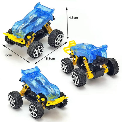 Children's Educational Toys Mini Plastic Buggy Vehicles Pull Back Diecast Car Model Simulated Transparent Sports Car Toys Gift