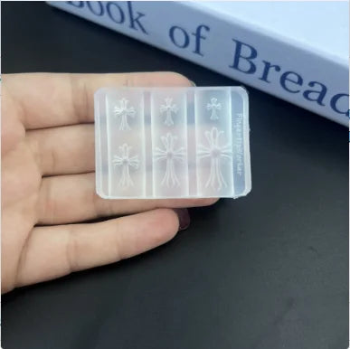 Nail Mold Cross 3D Carving Silicone Template Diy Manicure Decor Tools