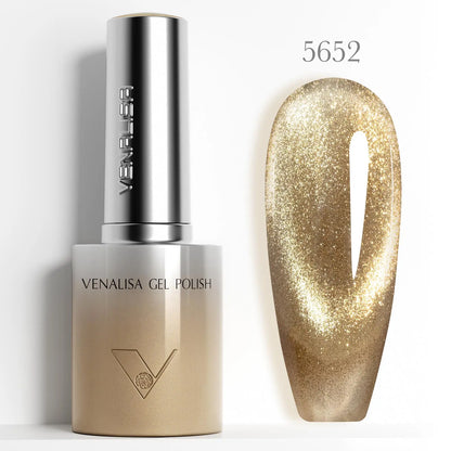 1pc Venalisa 10ml Nail Gel Polish Kit with Soft Texture Round Brush Hema/TPO Free Soak off Sparkle Cat Eye Lacquer Color Palett