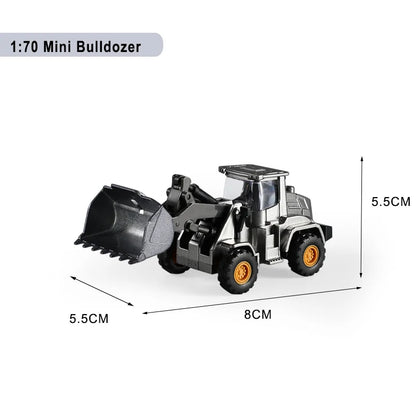 Engineering Diecast Toys for Boys Alloy+Plastic Tractor Excavator Backhoe Crane Bulldozer Kids Truck Children Vehicle Model Gift