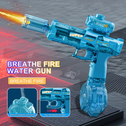 HUIQIBAO Summer Automatic Electric Water Gun Pulse Water Gun Fights Toy Water Outdoor Beach Swimming Pool Toys for Adult