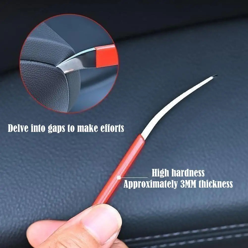 Car Trim Removal Tool Stainless Steel Pry Board For Door Panel Audio Radio Fastener Remover Automotive Repair Parts 1Pcs