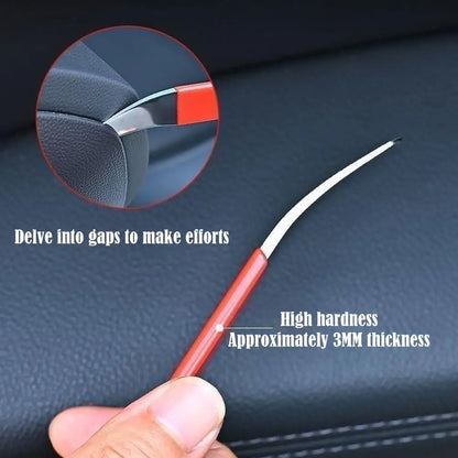 Car Trim Removal Tool Stainless Steel Pry Board For Door Panel Audio Radio Fastener Remover Automotive Repair Parts 1Pcs