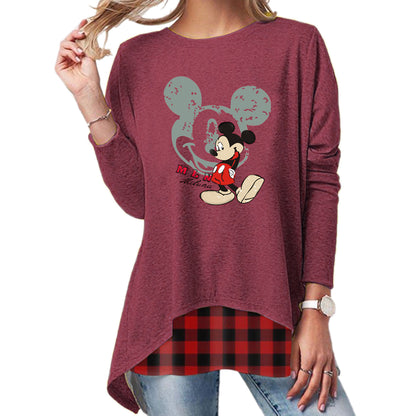 2020 New Plus Size Long Sleeve Tops-Printed A