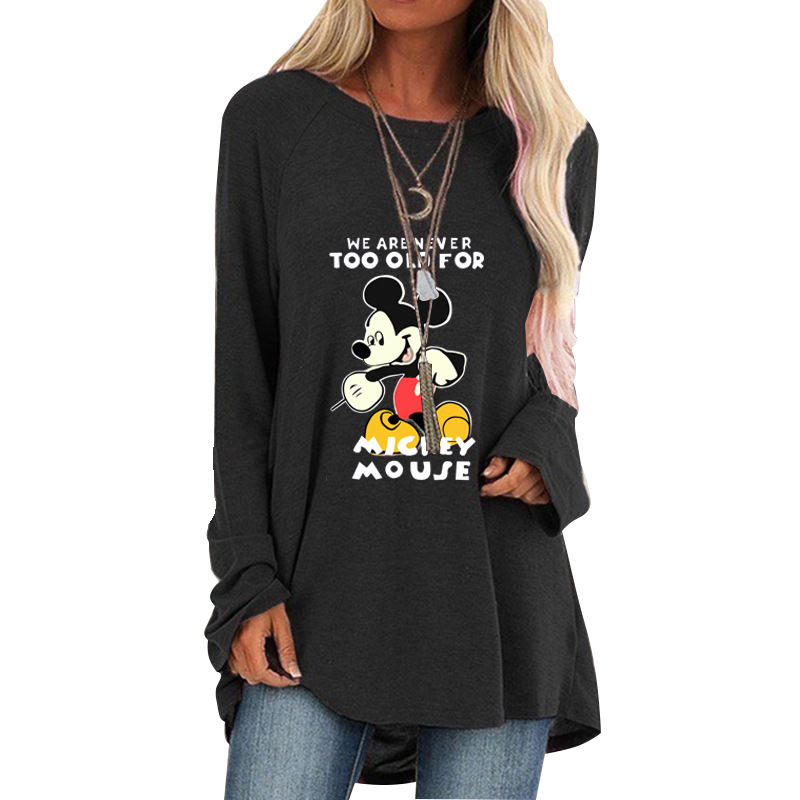 2020 new autumn and winter plus size printed tops