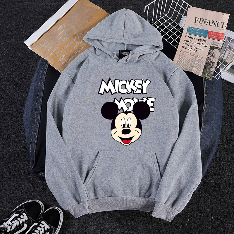 2020 New Autumn And Winter Plus Size Long Sleeve Printed Hoodie B With Pocket