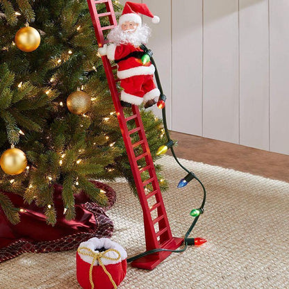 🌟Christmas Hot Sales🌟 2020 Dated Best Decoration🎁Ladder Climbing Santa Claus Hanging Christmas Decorations Ornament Tree Indoor Outdoor Xmas Party Home Door Wall