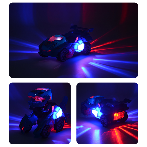 🌟Christmas Best Gifts for child🎁Deformed dinosaur LED Car