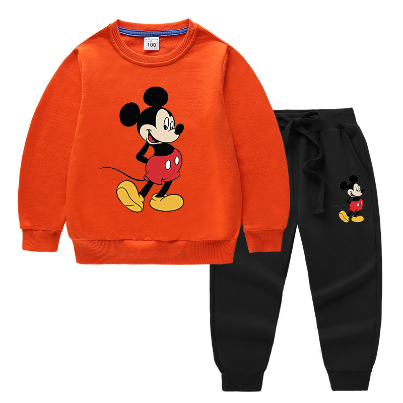 2020 Children's Autumn And Winter Cartoon Sweater Sets Printing C