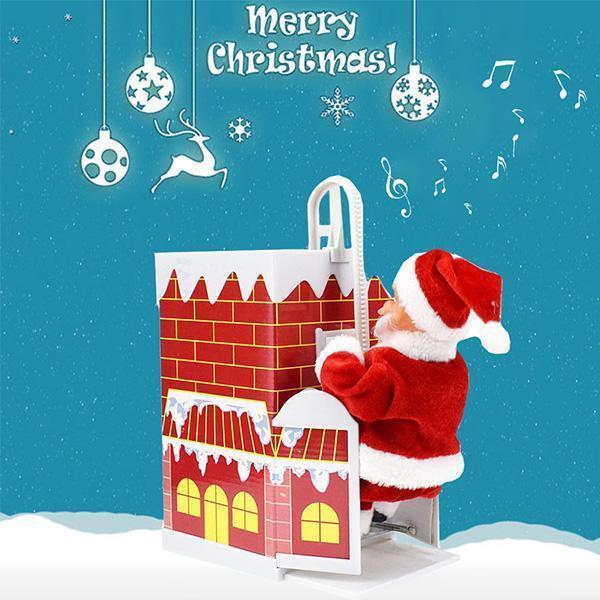 🌟Christmas Hot Sales🌟 2020 Dated Best Decoration🎁Ladder Climbing Santa Claus Hanging Christmas Decorations Ornament Tree Indoor Outdoor Xmas Party Home Door Wall