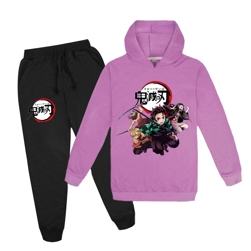 2020 Christmas Hot Sale Kimetsu no Yaiba Hoodie and Pants set for children