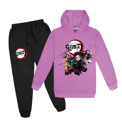 2020 Christmas Hot Sale Kimetsu no Yaiba Hoodie and Pants set for children