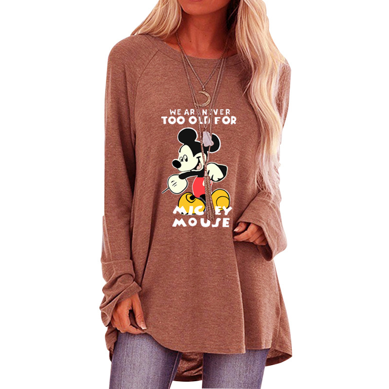 2020 new autumn and winter plus size printed tops