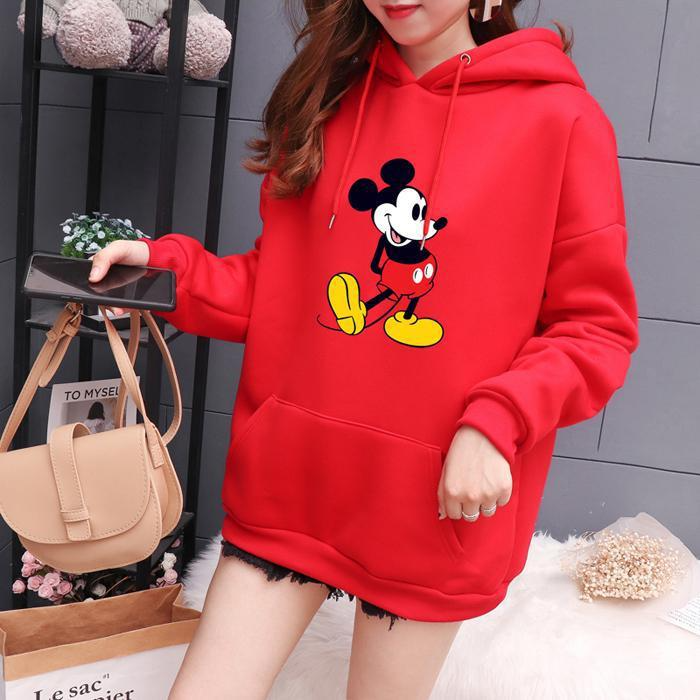 2020 New Autumn And Winter Plus Size Long Sleeve Printed Hoodie A With Pocket