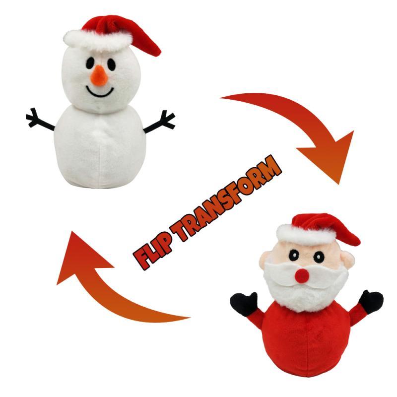 🌟Christmas Hot Sales🌟 2020 New Dated Snowman Dolls For Child🎁Reversible Snowman Plush Toy