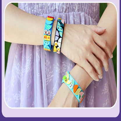 Christmas Hot sell🔥Kid's Educational toy-DIY Building Block Bracelet Jewelry Cartoon Bracelet Tide Silicone Wristband