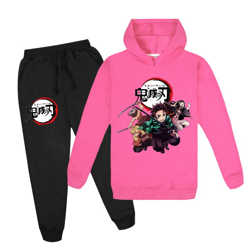 2020 Christmas Hot Sale Kimetsu no Yaiba Hoodie and Pants set for children