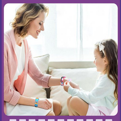 Christmas Hot sell🔥Kid's Educational toy-DIY Building Block Bracelet Jewelry Cartoon Bracelet Tide Silicone Wristband