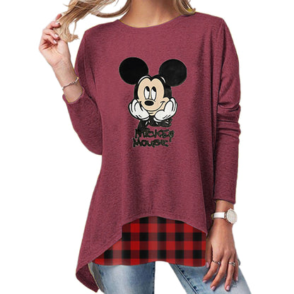 2020 New Plus Size Long Sleeve Tops-Printed C