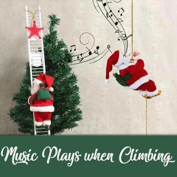 🌟Christmas Hot Sales🌟 2020 Dated Best Decoration🎁Ladder Climbing Santa Claus Hanging Christmas Decorations Ornament Tree Indoor Outdoor Xmas Party Home Door Wall