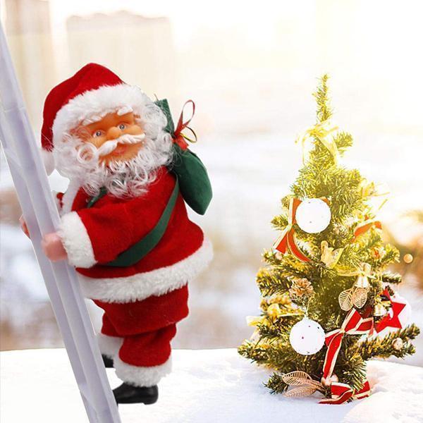 🌟Christmas Hot Sales🌟 2020 Dated Best Decoration🎁Ladder Climbing Santa Claus Hanging Christmas Decorations Ornament Tree Indoor Outdoor Xmas Party Home Door Wall